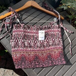 Charlotte Russe - Smocked Crop Top - Large